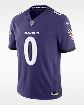 canterbury ラガーシャツ M 紫 REFEREE Lamar Jackson Baltimore Ravens Men's Nike Dri-FIT NFL Limited